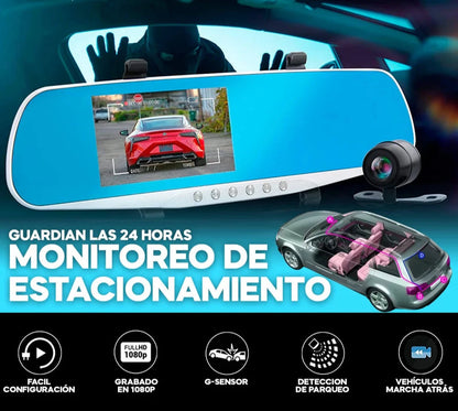 Espejo Retrovisor+Cámara Frontal y Trasero